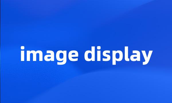 image display