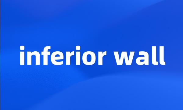 inferior wall