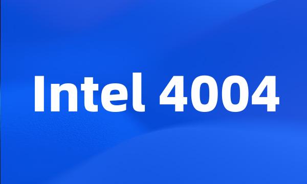 Intel 4004