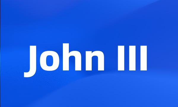 John III