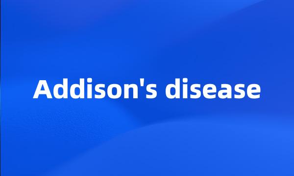 Addison's disease