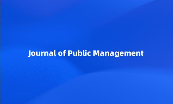 Journal of Public Management