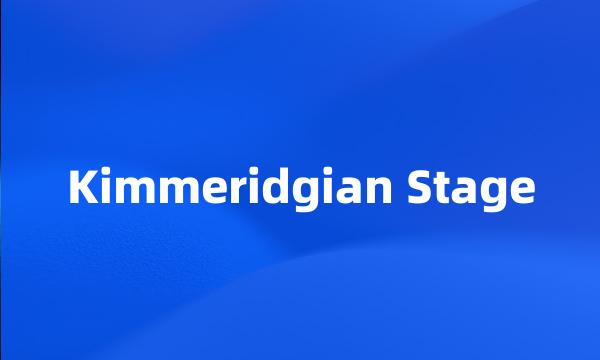 Kimmeridgian Stage