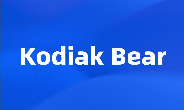 Kodiak Bear