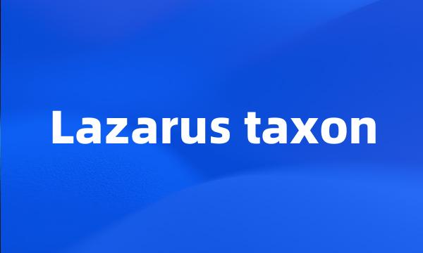 Lazarus taxon