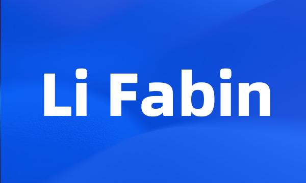 Li Fabin