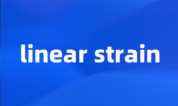 linear strain