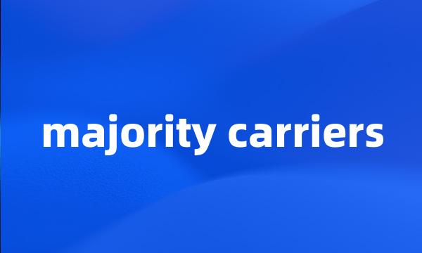 majority carriers