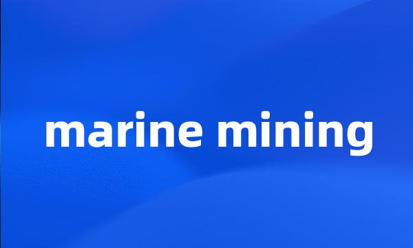 marine mining