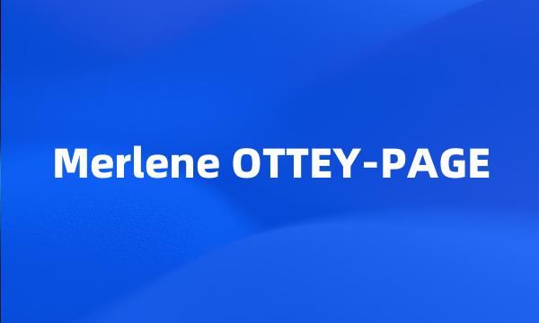 Merlene OTTEY-PAGE