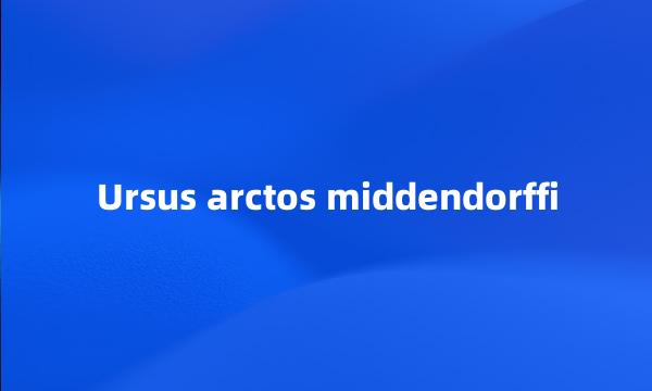 Ursus arctos middendorffi