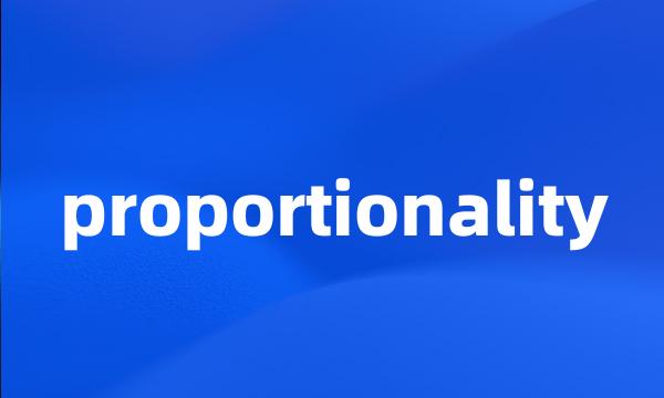 proportionality