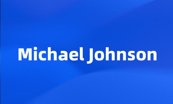 Michael Johnson