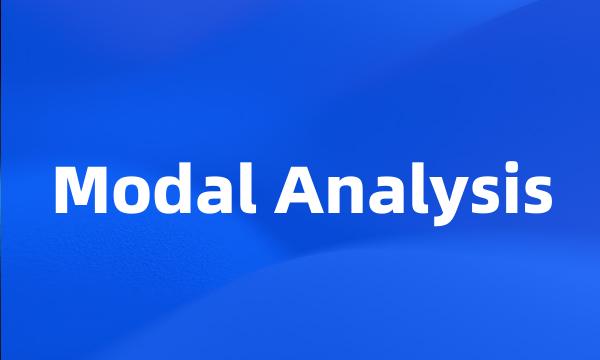 Modal Analysis