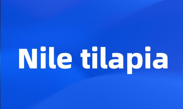 Nile tilapia