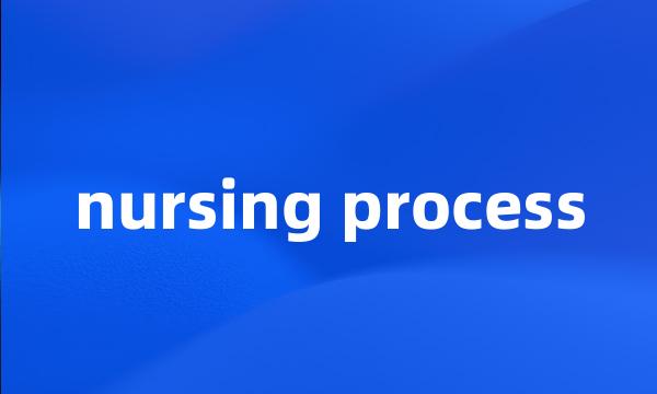 nursing process