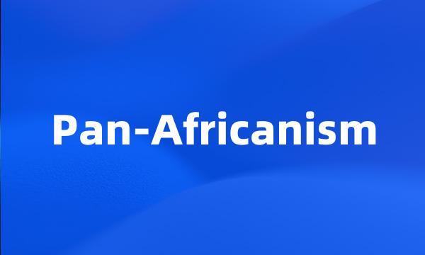 Pan-Africanism