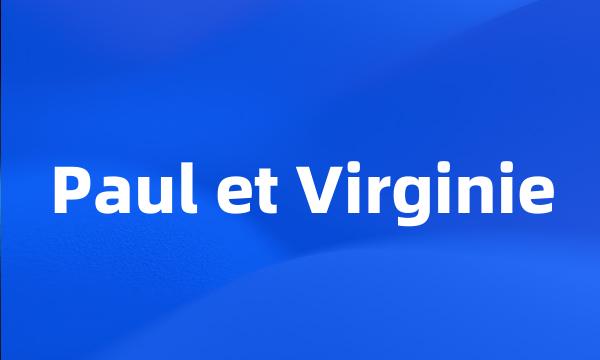 Paul et Virginie