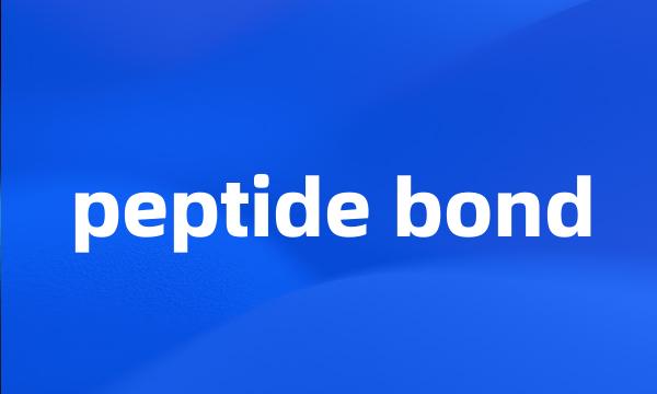 peptide bond