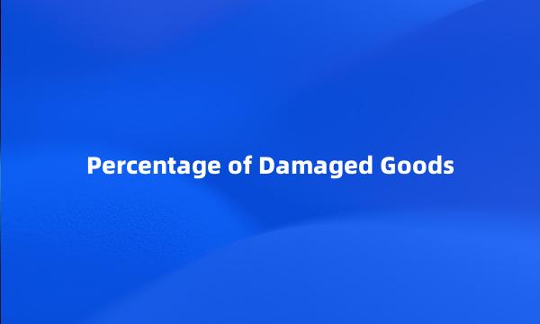 Percentage of Damaged Goods