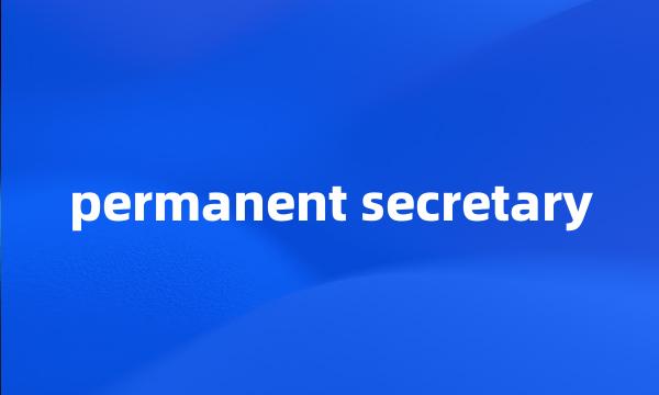 permanent secretary