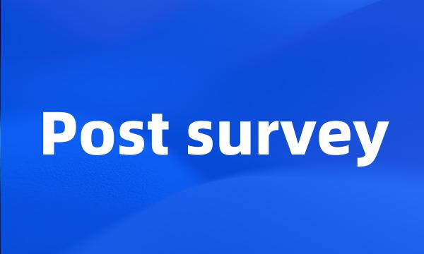 Post survey