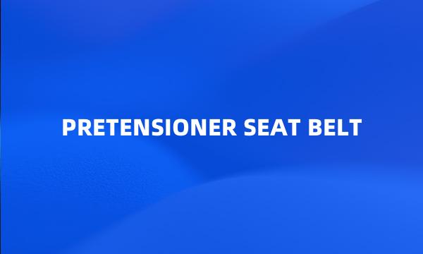 PRETENSIONER SEAT BELT