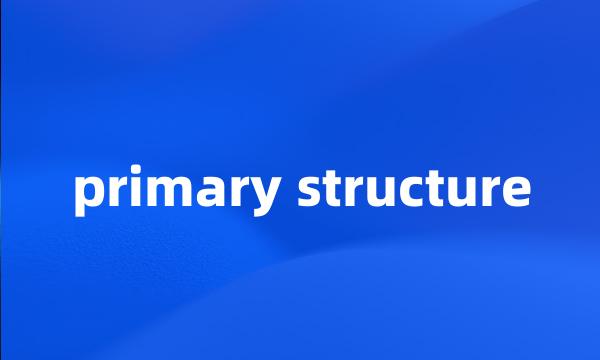 primary structure