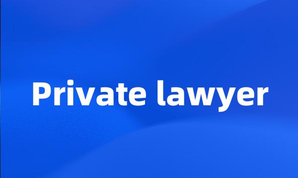 Private lawyer