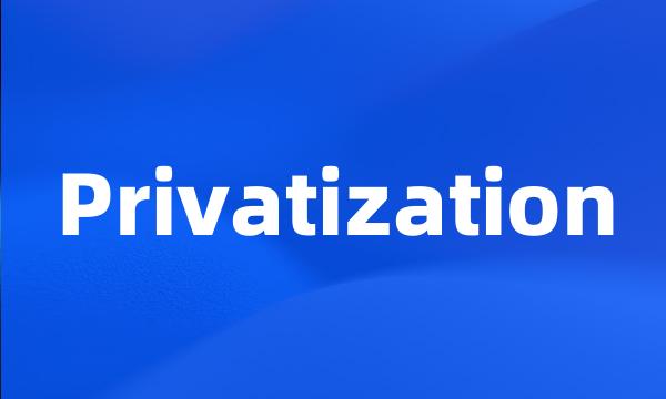 Privatization