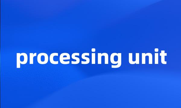 processing unit