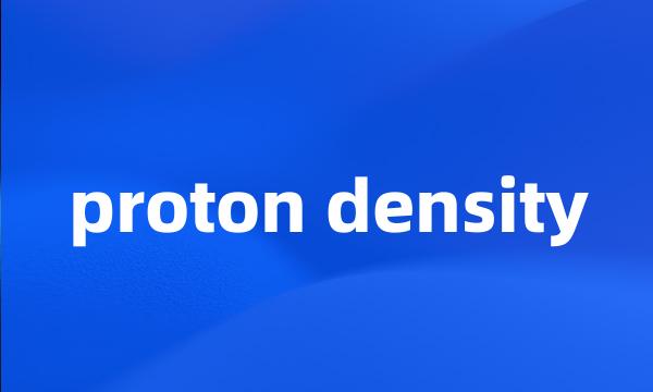 proton density