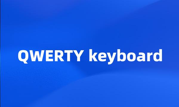 QWERTY keyboard