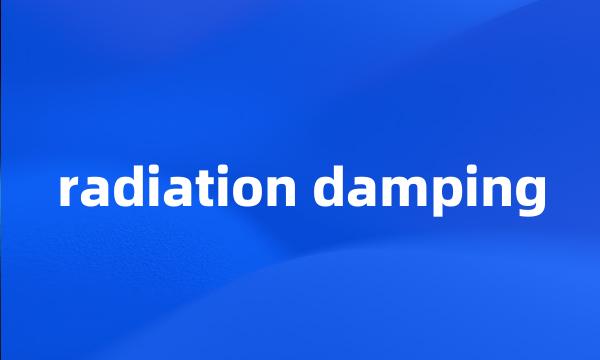 radiation damping