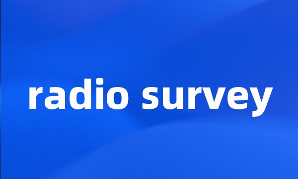 radio survey