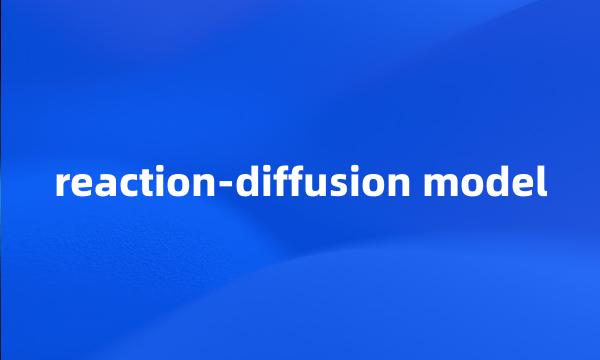 reaction-diffusion model