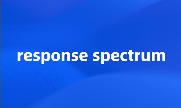 response spectrum