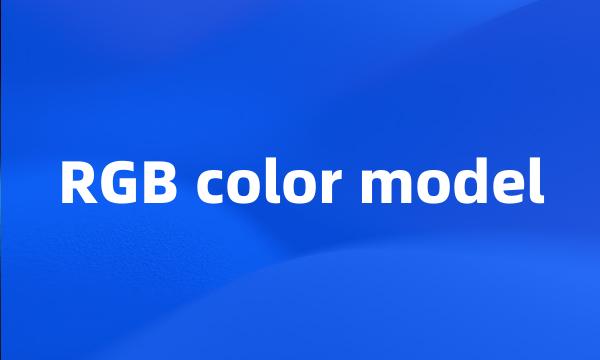 RGB color model