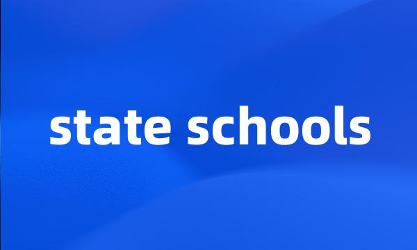 state schools