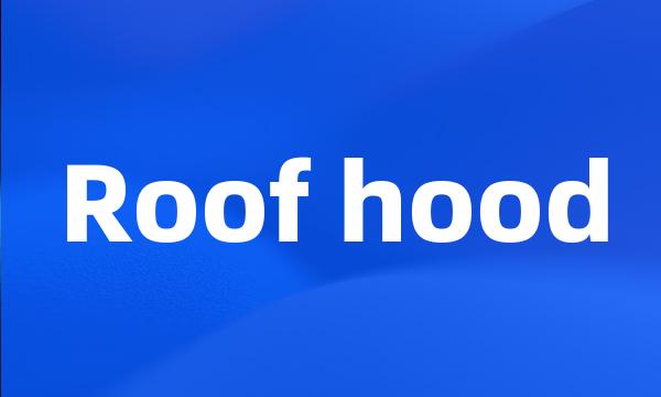 Roof hood