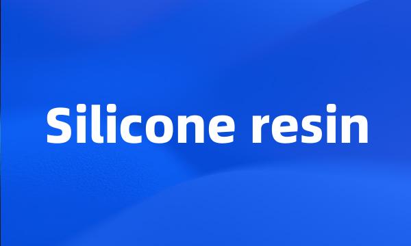 Silicone resin