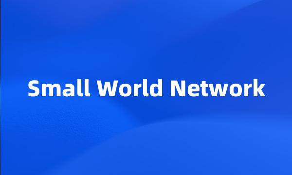 Small World Network