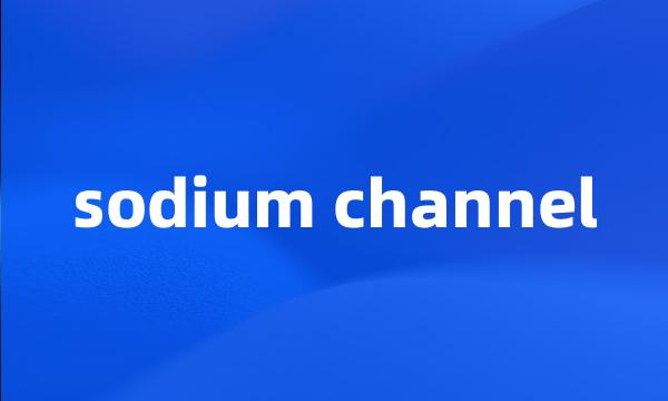 sodium channel