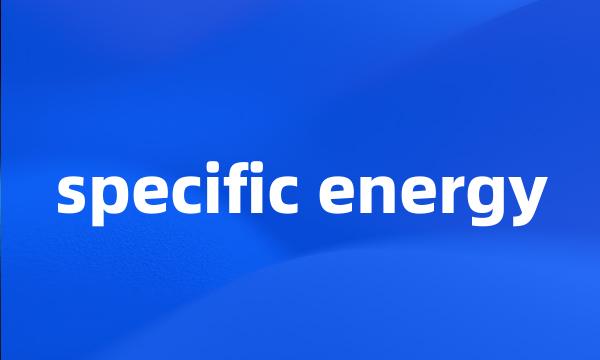 specific energy