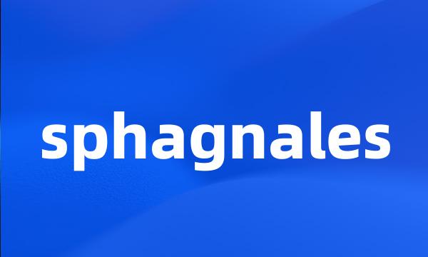 sphagnales