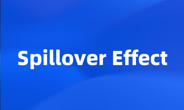 Spillover Effect