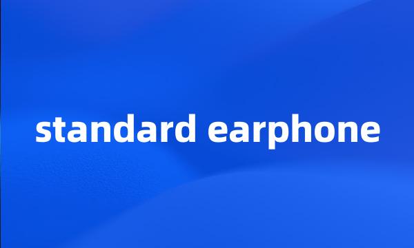 standard earphone