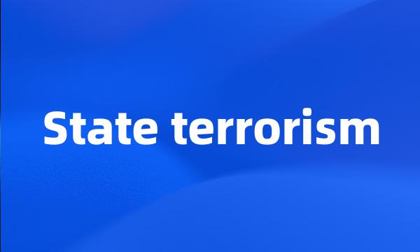 State terrorism