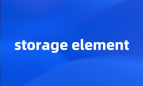 storage element