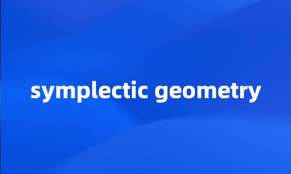 symplectic geometry